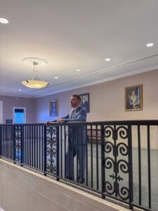 Attorney Taylor Grooms inside the Charleston County courthouse